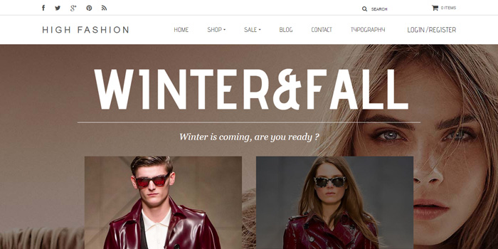 Parallax shopify theme