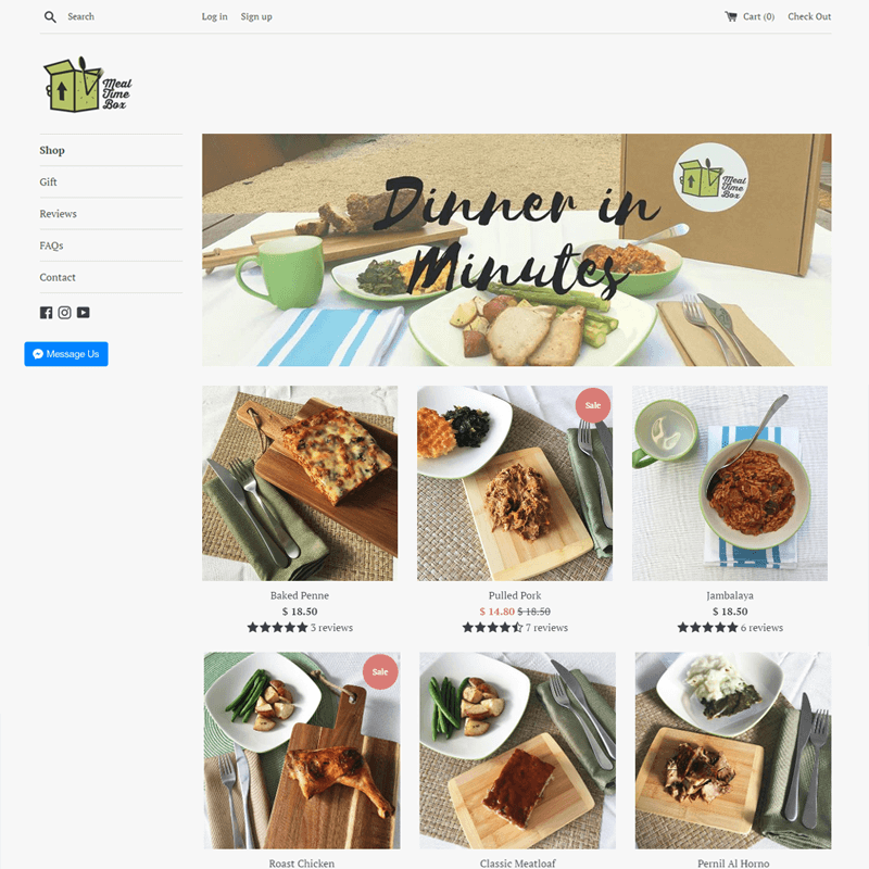 Top 10 CrateJoy Website Design-meal time box