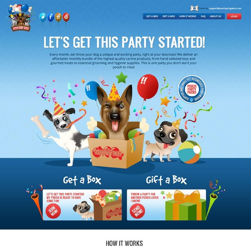 Top 10 CrateJoy Website Design-pooch party packs